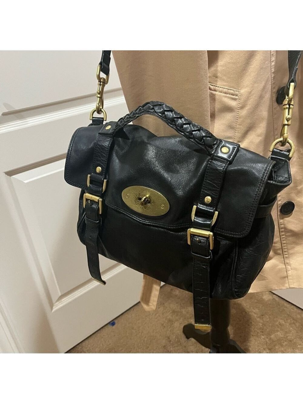 MULBERRY SMALL BLACK LEATHER ALEXA - Picture 15 of 16